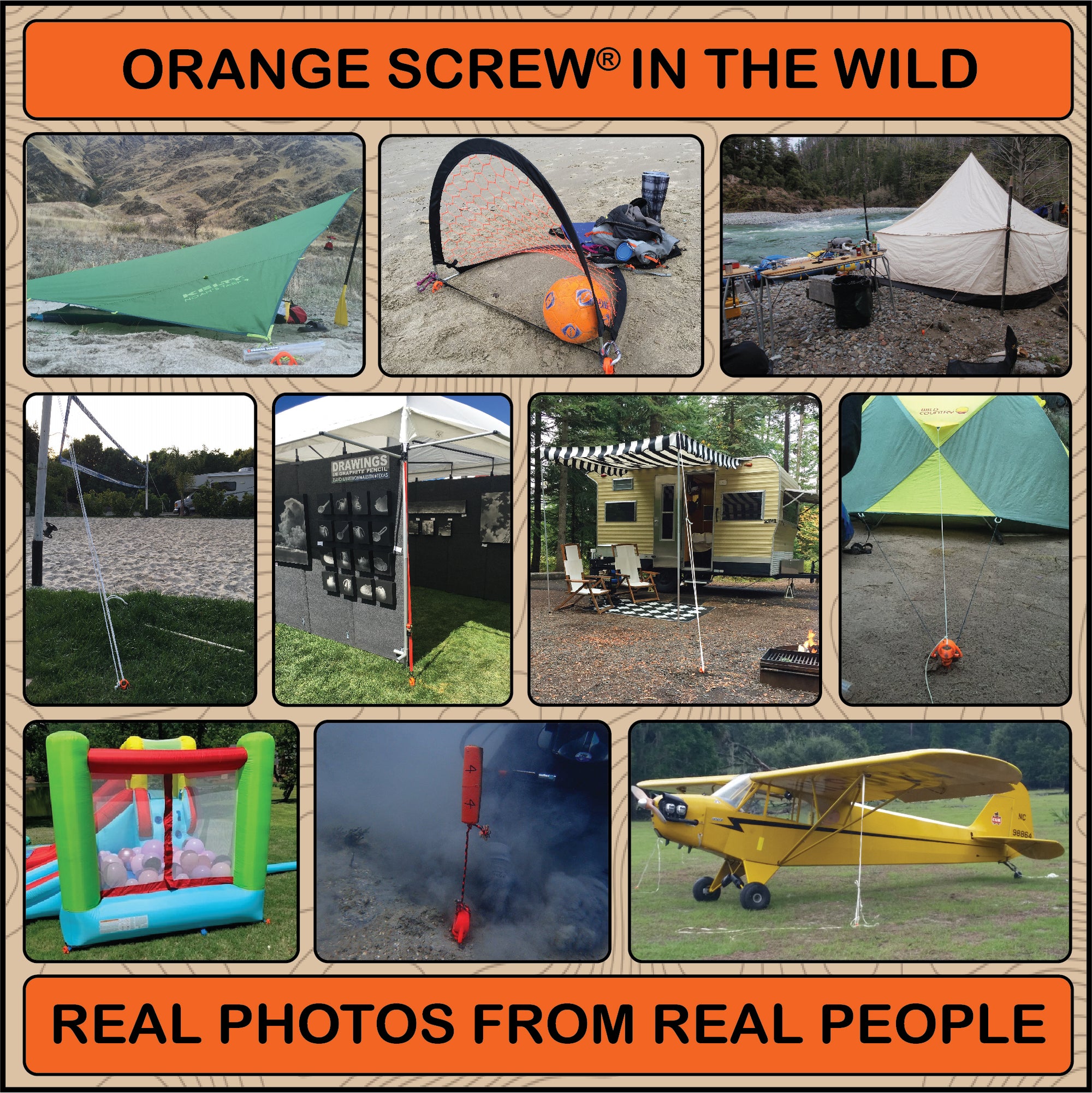 Large Ground Anchor - Black - 2 Pack