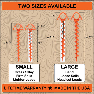 Large Ground Anchor - 2 Pack