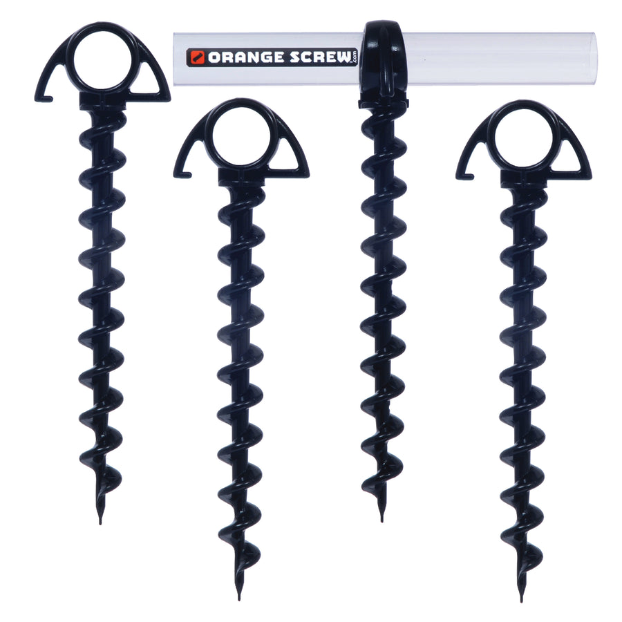 Small Ground Anchor - Black - 4 pack